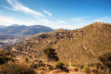 Hiking on Monte Gallo near Mondello, Palermo on Sicily in Spring