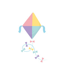 kids toy kite icon design white background
