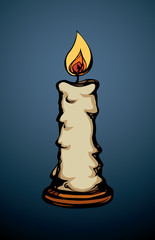 Candle. Vector drawing