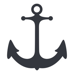 Vector Black Anchor Icon