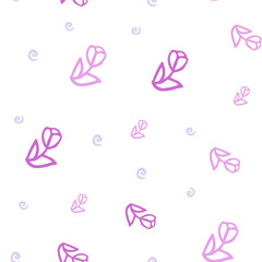 Pink flower pattern with tulips