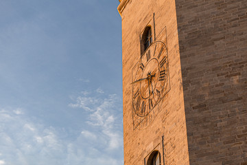 Detail of high medieval gothic Cathedral in Girona, Catalonia