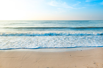 The sea and white sandy beach mixed with golden sand. Inviting you to go to rest on the weekend or...