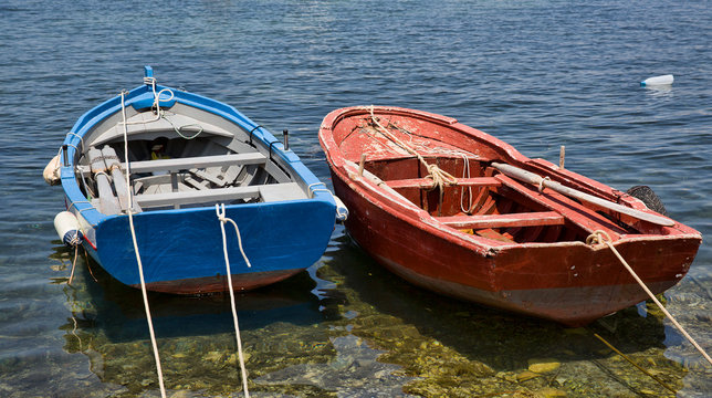 Simple Boats in an Italian Fishing Village