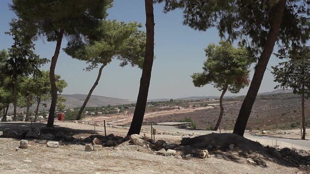 View of the Galilee, dry hot summer months, Israel