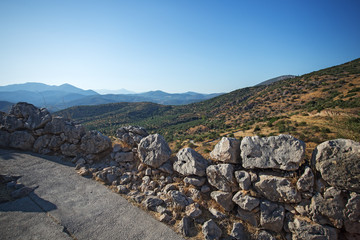 Mycenae - an archaeological site near Mykines in Argolis, Peloponnese, Greece. In the second...