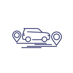 carsharing, car rent service line icon