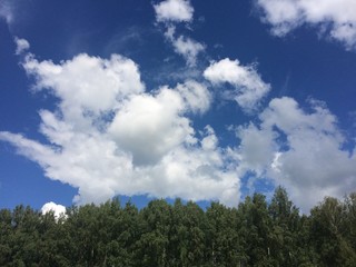 blue sky and white clouds