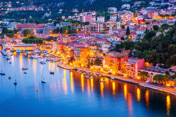 Villefranche sur Mer, France. Seaside town on the French Riviera