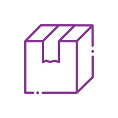 Isolated delivery box line style icon vector design