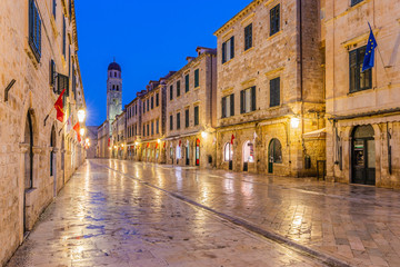 Dubrovnik, Croatia. Stadun street. 