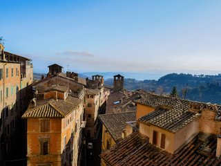 Panorana from a terrace in the historic center of Perugia