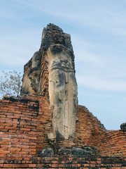 Buddha statues of Ancient Thai Temple (Wat Phra pai Luang). Famous Sukhothai Historical Park, a UNESCO World Heritage Site. The  ancient capital of Sukhothai, Thailand