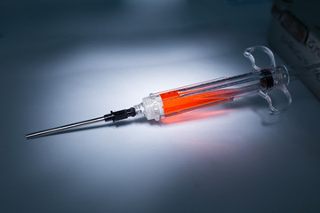 jeringa y aguja de infusión intramuscular e intravenosa para vacunas e infiltración de...