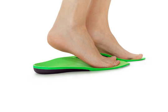 Female Feet In Orthopedic Insoles