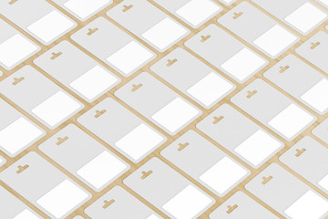 Obraz premium Rows with blank gift cards