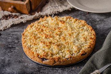 Rustic pie with forest fruit