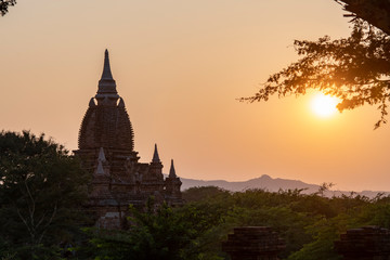 Temple at sunset