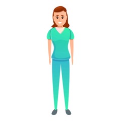 Hospital nurse icon. Cartoon of hospital nurse vector icon for web design isolated on white background