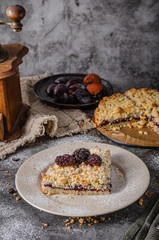 Rustic pie with forest fruit