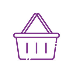 Isolated shopping basket line style icon vector design