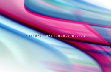 Abstract background - fluid color gradient waves, with dynamic motion line effect. Vector Illustration For Wallpaper, Banner, Background, Card, Book Illustration, landing page