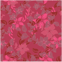 Vector spring abstract background flowers seamless pattern