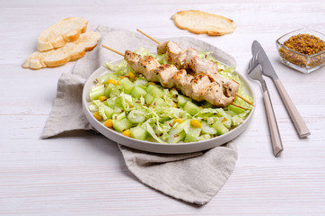 Roast kebab meat
