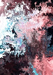 Fototapeta premium white pink green abstract rough painting color texture. Modern futuristic pattern. Multicolor dynamic background. Fractal artwork for creative graphic design