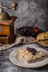 Rustic pie with forest fruit