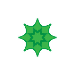 Obraz premium eight green star form vector template
