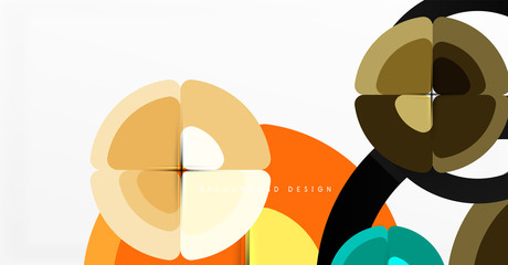 Obraz premium Abstract background, trendy color circles geometrical composition. Vector Illustration For Wallpaper, Banner, Background, Card, Book Illustration, landing page