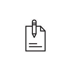 Contract Icon. Document, Note vector sign. Agreement Trendy Flat style for graphic design, Web site, UI. EPS10. - Vector illustration