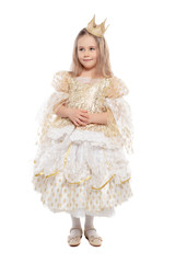 Little nice blonde girl in a princess costume © Sergey Sukhorukov
