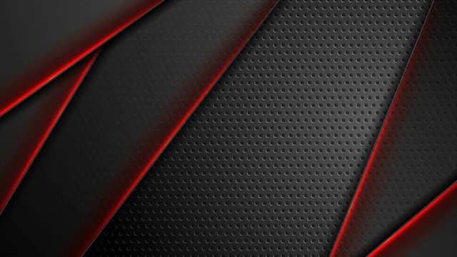 Futuristic perforated technology motion background with red glowing lines. Seamless loop. Video animation Ultra HD 4K 3840x2160