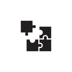 Puzzle icon vector, filled flat sign, solid pictogram isolated on white. Puzzle icon vector. Piece sign