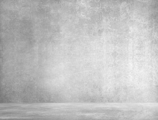 empty room with concrete wall, grey background