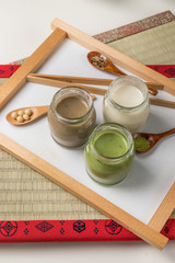 豆乳プリン　Home made pudding of Japanese tea 