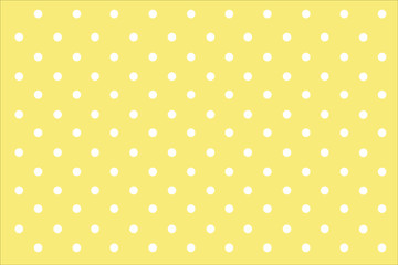 Yellow Pastel polka dots background. 