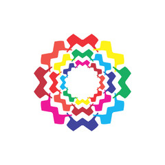 circle logo vector illustration