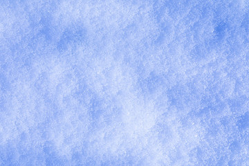 Snow and ice crystal background or texture of Russian park of forest. The white snow surface of the drift
