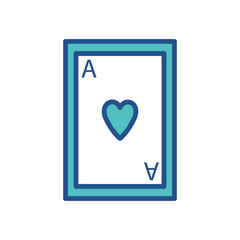 poker cards icon design, flat style icon collection