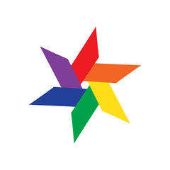 innovation flower colorful abstract vector logo design template