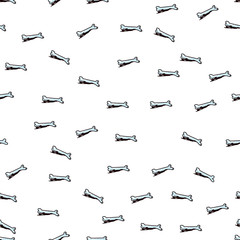 vector happy little bones pattern for dog