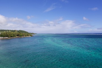 Fototapeta na wymiar Mauritius seascape and blue sky
