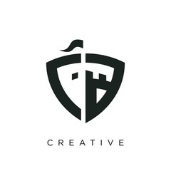 ca castle logo design vector