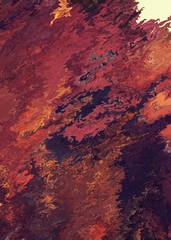 Bright artistic splashes. Abstract rough painting color texture. Modern futuristic pattern. Multicolor dynamic background. Fractal artwork for creative graphic design