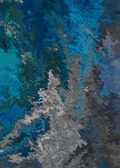 Bright artistic splashes. Abstract rough painting color texture. Modern futuristic pattern. Multicolor dynamic background. Fractal artwork for creative graphic design