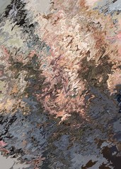 Bright artistic splashes. Abstract rough painting color texture. Modern futuristic pattern. Multicolor dynamic background. Fractal artwork for creative graphic design