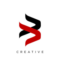 b abstract logo design
